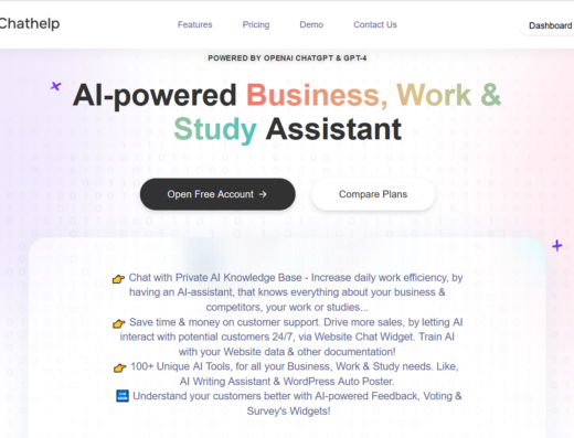 ChatHelp.ai AI Chatbot – AI-powered Business, Work, Study Assistant, 100+ AI Tools & Website Chat Widget.